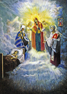 Икона "Явление Пресвятой Богородицы отроку Николаю" (список свящ.Иоанна Рейнпольского)